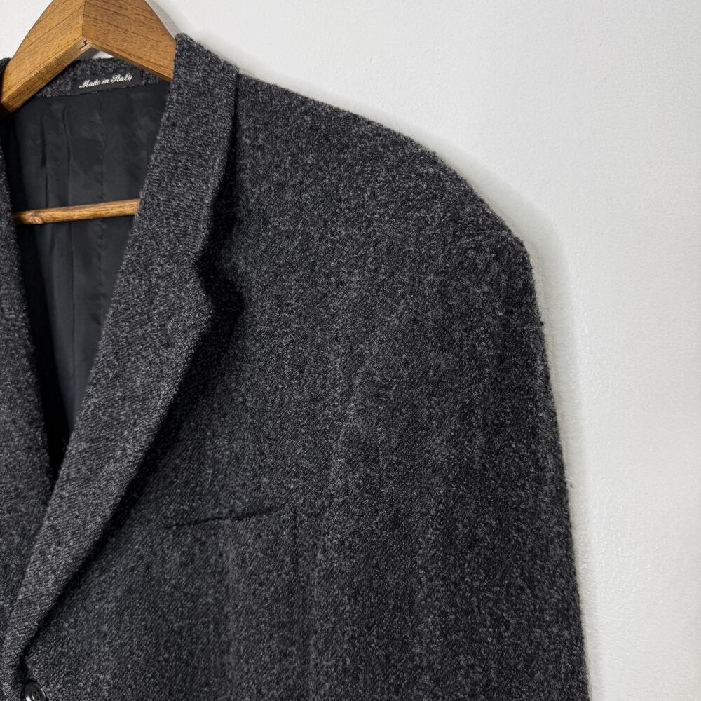 Pal Zileri Blazer Mens 54 Gray Wool Tweed Sport Coat Jacket Textured Italy